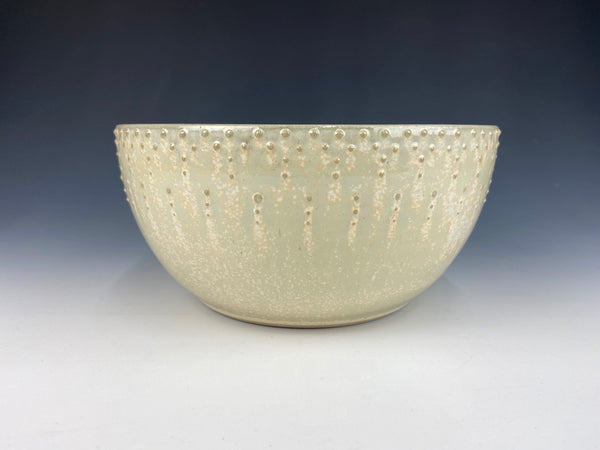 Large Dotted Serving Bowl, Green Firefly