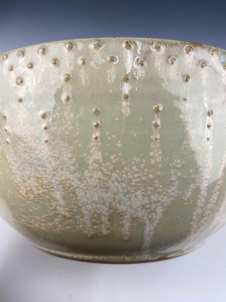 Large Dotted Serving Bowl, Green Firefly