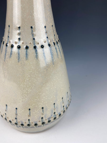 Dotted olive oil bottle, white Firefly