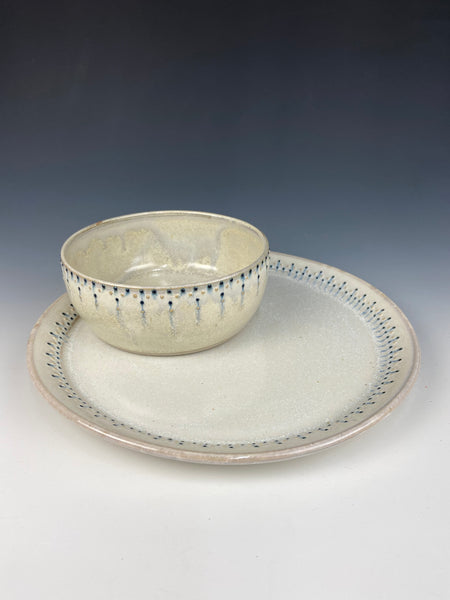 Dotted Cereal Bowl, white Firefly
